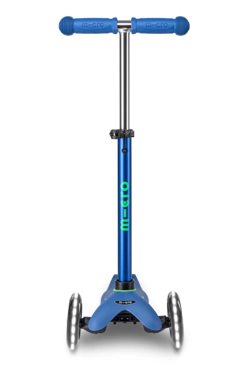Micro Kickboard | Mini LED Kids Scooter for Ages 2-5 | Children up to 110 lbs | 3 Wheel Lean-to-Steer Design | Adjustable T Bar | Smooth Ride, Motion Activated PU LED Wheels | Swiss Design
