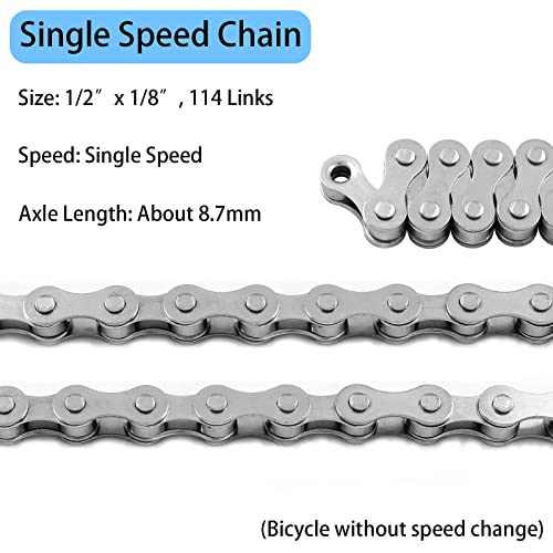 Single Speed Bike Chain 1/2" x 1/8" - 114 Links