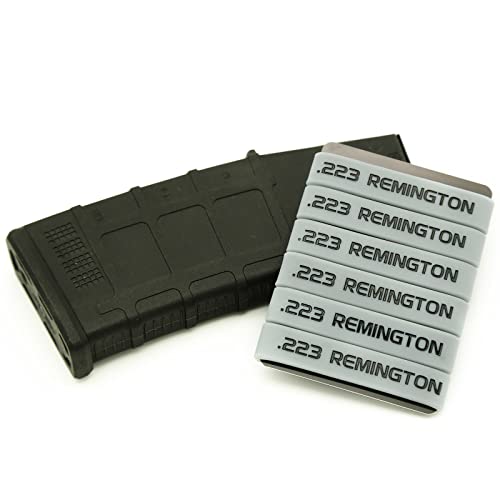 Magazine Marking Bands - 6 Pack Grey-Black Silicone