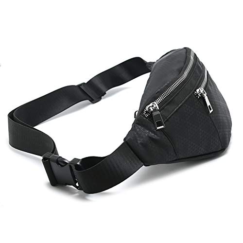 Water Resistant Fanny Pack for Travel & Outdoor Sports - Black