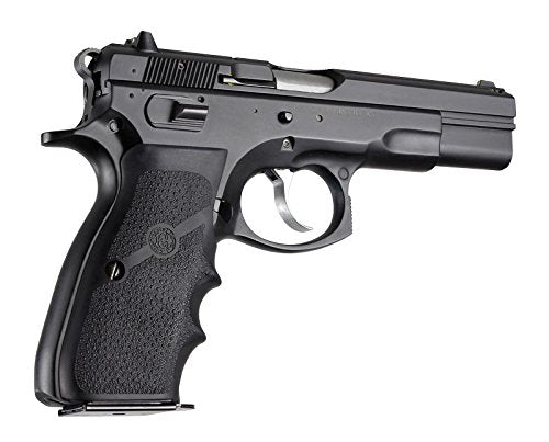 Hogue OverMolded Rubber Grip for CZ 75 Full Size & CZ 85, Black - 75000