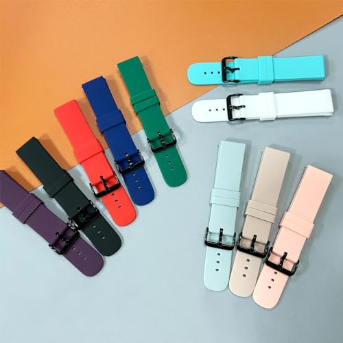 Chofit 10 Pack Silicone Watch Bands for Amazfit Active 2/3, GTR Mini, GTS 2/4, Bip 3/U, 20mm Replacement Straps