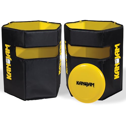 Foldable Travel Disc Toss Game - Black & Yellow - Classic