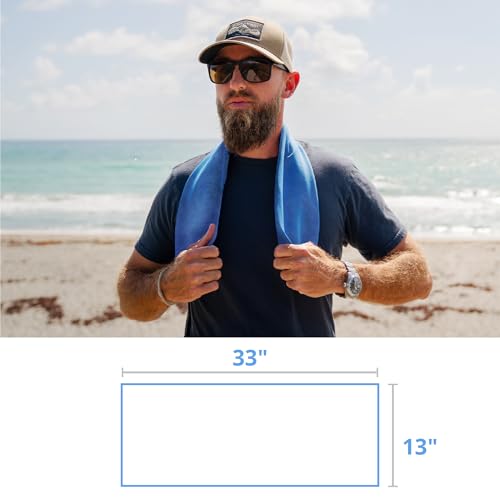 Cooling Towel for Face & Neck - Evaporative Relief, 33x13