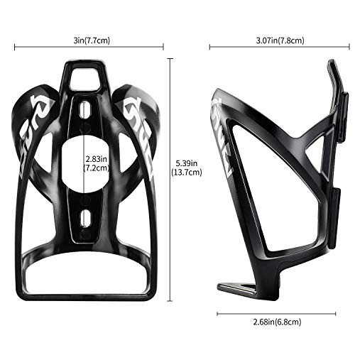 Ultra-Light Bike Water Bottle Cage Holder - 2 Pack Black