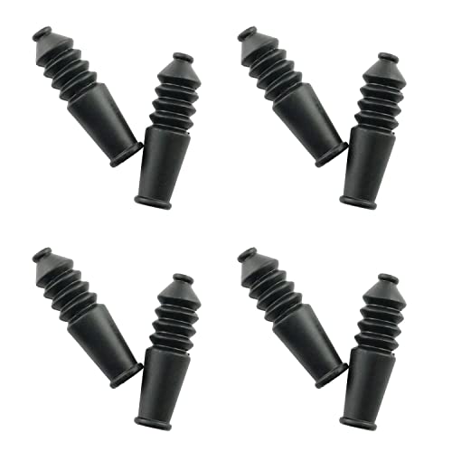 Bicycle V-Brake Cable Brake Boot Rubber - 10 Pack, Black