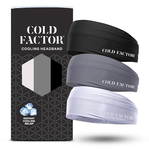 Cold Factor Instant Cooling Headband - Neutral Pack, UV Protection, Moisture-Wicking