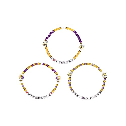 Minnesota Vikings Team Friendship Bracelet 3 Pack