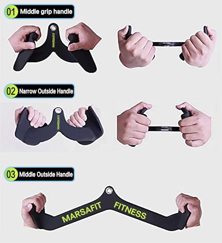 Lat Pulldown Bar Attachment for Cable Machines - Ergonomic Rubber Handles