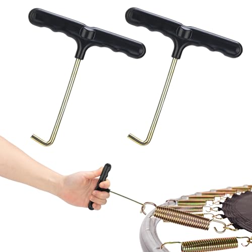 Trampoline Spring Pull Tool - Stainless Steel T-Hook with Handle