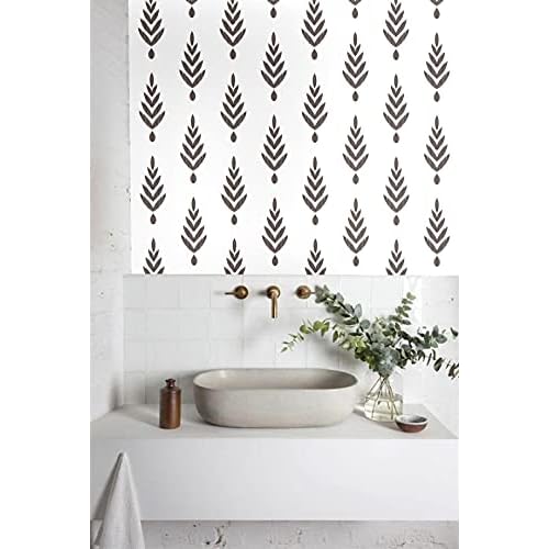 Blooming Wall Neutral Peel and Stick Wallpaper Little Trees Sapling Geometry Self-Adhesive Prepasted Wall Paper Wall Decor (17.7¡°x118¡±)