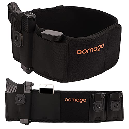 Belly Band Holster for Comfortable Concealed Carry - Fits Most Pistols