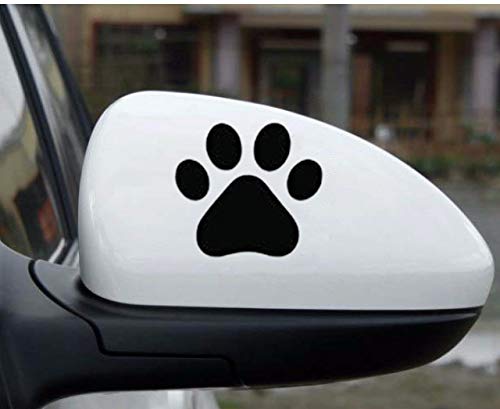 Dog Paw Prints Vinyl Decal Stickers - 8 Pack for Cars & Bowls