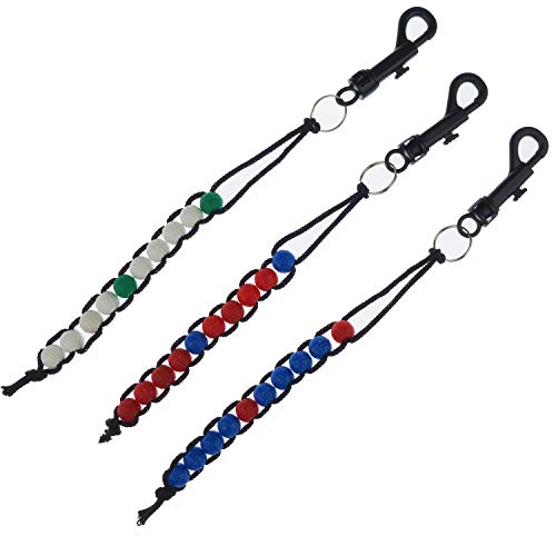 Golf Stroke Bead Score Counter - 3 Pack with Clip