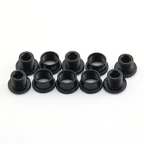 5pcs Black Chainring Bolts for Mountain & Road Bikes - 4.9mm