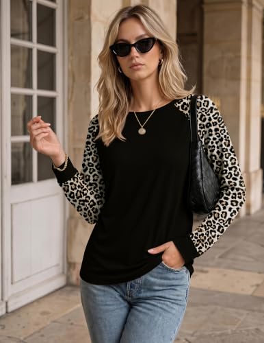 Ekouaer Womens Long Sleeve Shirts Raglan Thermal Tops Fall Clothes