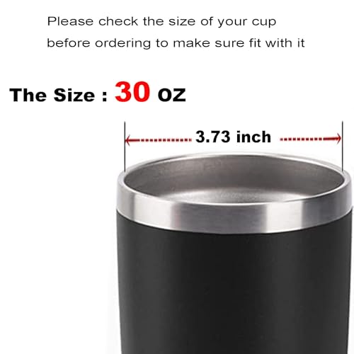 30oz Spill-Proof Replacement Tumbler Lid for 3.73-inch Travel Cups - Black