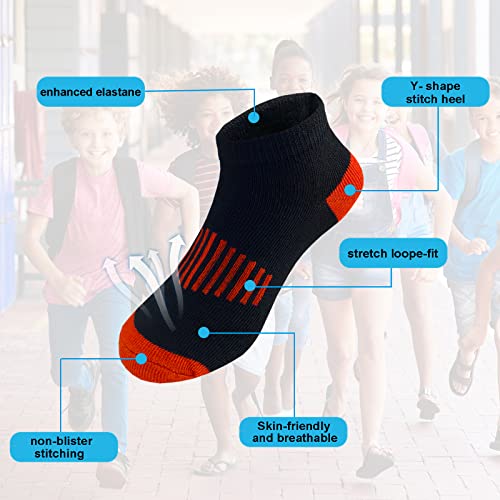 Boy Socks 12 Pairs Black Ankle Socks for 7-10 Years | Tsmollyu