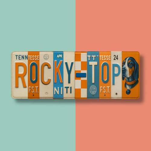 Tennessee Volunteers Metal Wall Art Sign - 16x6 Inches, Orange & White
