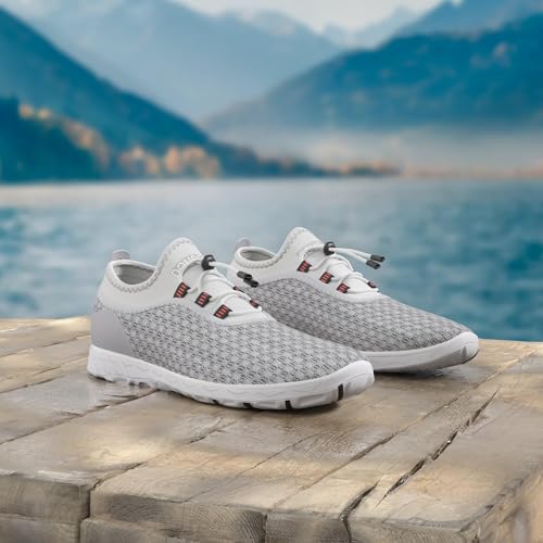 Quick Dry Women's Water Shoes - Aqua Sandals for Beach & Pool - Grey 2