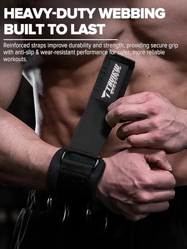 Adjustable Cable Wrist Cuffs for Upper Body Workout - Gym & Home Resistance Training
