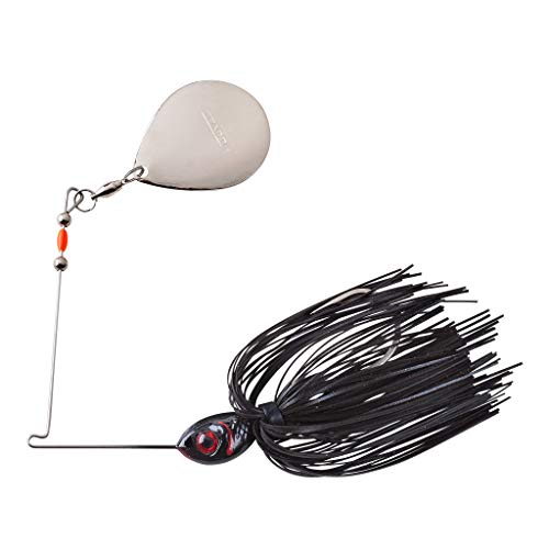Spinnerbait Fishing Lure - Black Colorado Blade (1/2 Oz)