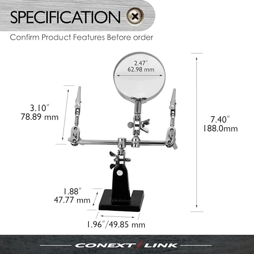 Helping Hand Magnifier Magnifying Glass Jewelry Clamp Holder Soldering Stand
