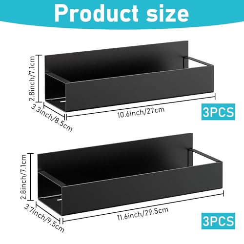 6 Pcs Magnetic Spray Can Holder, Magnet Toolbox Holder, Wall Mounted Spray Bottle Rack, Mechanic Paint Can Organizer, Tool Box Storage Rack for Garage Home Workspace (Black)