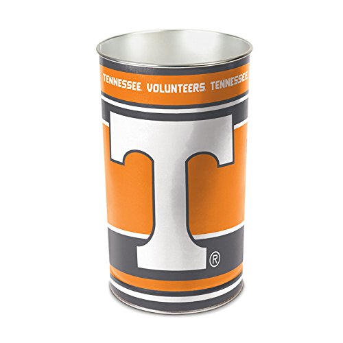 Tennessee Volunteers Metal Wastebasket - 15" Tapered Design