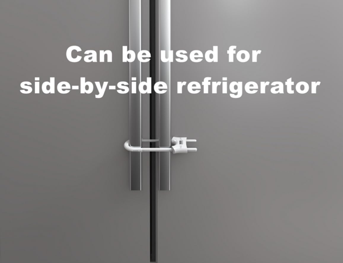 FIGEPO 6 Pack Child Proof U-Shaped Code Sliding Cabinet Door Locks Adjustable Baby Safety Plastic Cupboard Cabinet Latches Set for Knob Handle Drawers Closet White