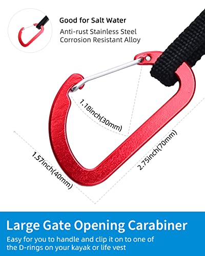 Kayak Paddle Leash - 4-7ft Stretchable Strap for Kayaking & Fishing