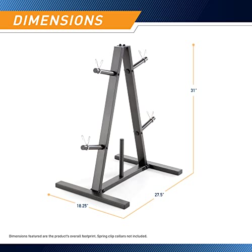 Weight Plate Tree for 1-Inch Plates - 300 lb Max Capacity