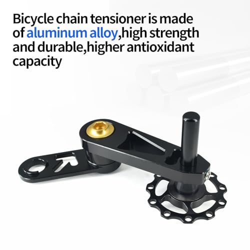 ZLiT Bike Single Speed Chain Tensioner in Black – Aluminum Alloy, CNC Durable