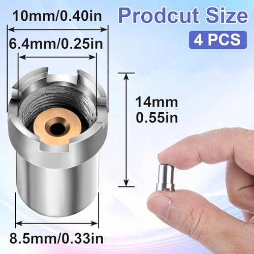 4pcs Threaded Adapters, Stainless Steel Thread Screw Converter, Soldering Iron Adapter Connector Accessories for Circuit Board Check Repair- Silver