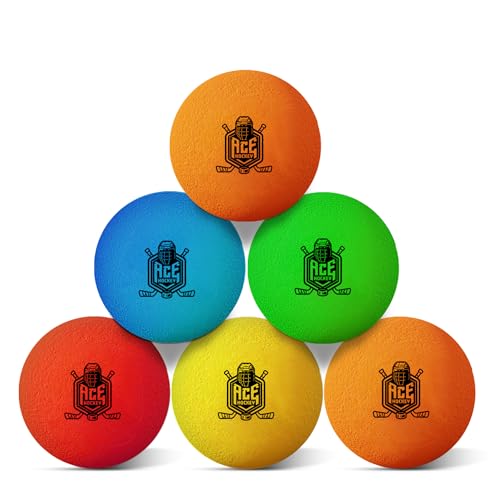 Mini Hockey Balls Set - 6 Soft Foam Balls for Indoor Play