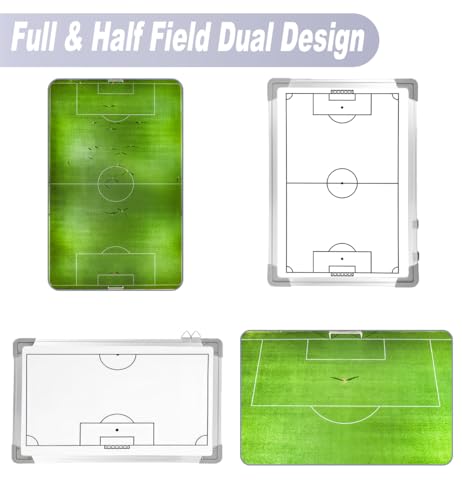 Soccer Coaching Board - Magnetic Double-Sided Tactics Board - White