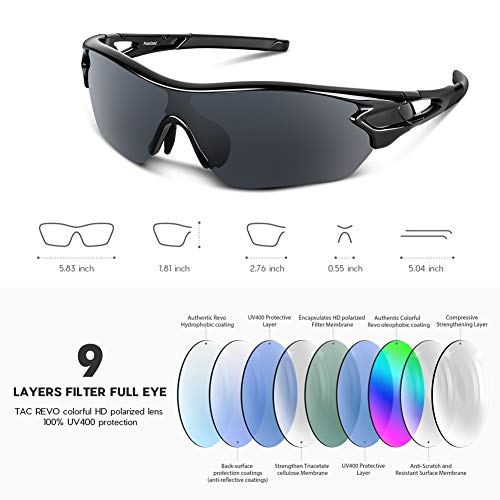 Polarized Sports Sunglasses for Men, Women & Youth - TAC UV Protection