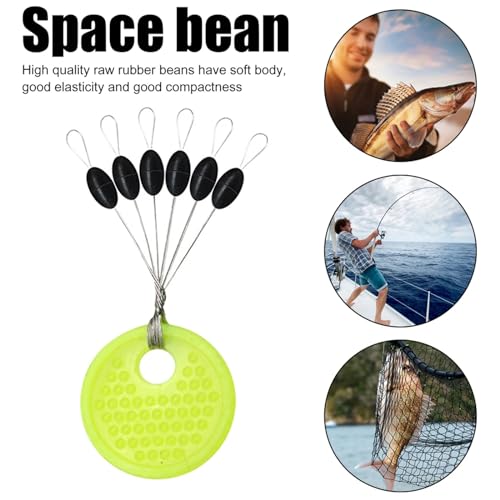 Fishing Rubber Bobbers Beads Stoppers - 60pcs Set