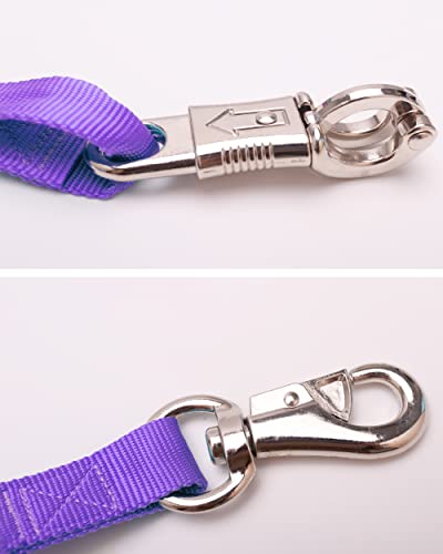Adjustable Horse Trailer Tie Straps - 2 Pack, 25 to 37” - Purple