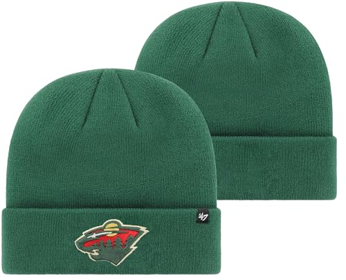 MLB Cuffed Knit Beanie Hat - Minnesota Wild Team Color