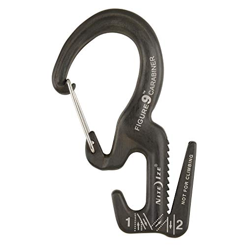 Large Aluminum Rope Tightener with Carabiner Clip - 1 Count Silver Gates