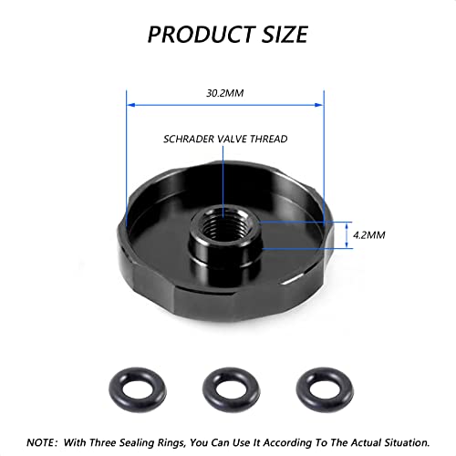 Bicycle Front Fork Air Valve Cap Cover - Black