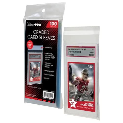Resealable Graded Card Slab Sleeves for PSA Slabs - 100 Count