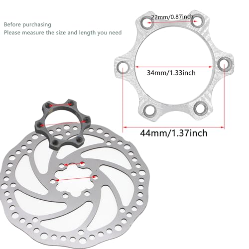 Bike Freewheel Threaded Hubs - Aluminum Alloy Disc Brake Adapter