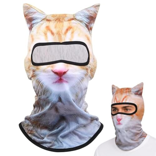 3D Cat Ear Balaclava Ski Mask - Windproof Thermal Face Mask for Outdoor Sports