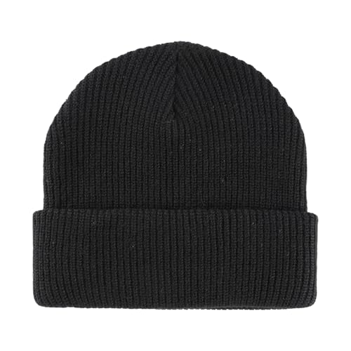 Winter Beanie Hat for Men & Women - Warm Knit Skull Cap - Black