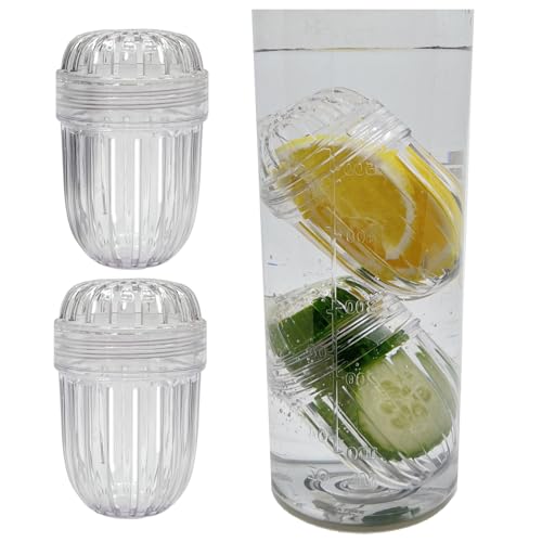 Fruit and Tea Infuser Insert for Wide Mouth Water Bottles - 2 Pack Medium