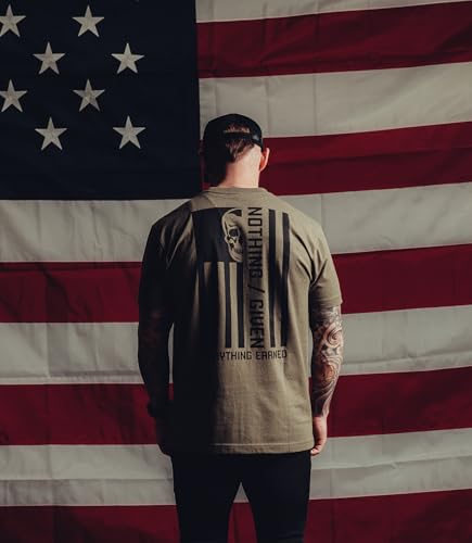 Gymreapers Valor Moisture-Wicking Men's Workout T-Shirt Large Military Green