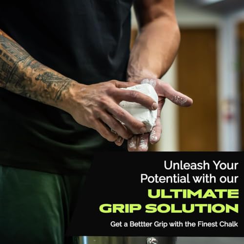 Gym Chalk Block 2oz - Pure Magnesium Carbonate for Weightlifting & Climbing