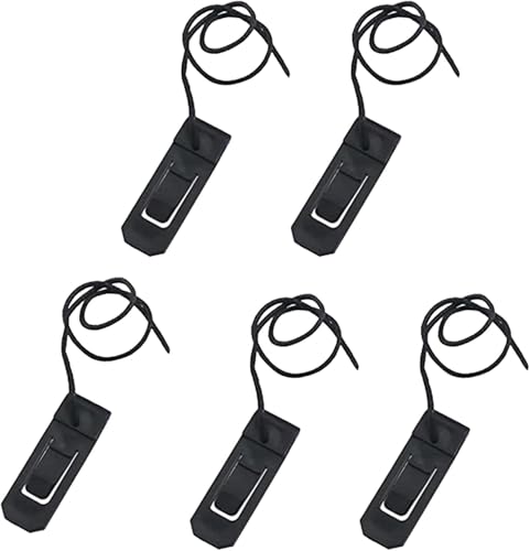 5-Pack Black Surfboard Fin Clips - Durable Replacement Buckles